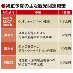 経済回復へ各省庁が観光施策、離島来訪促進や生け花体験も事業費助成