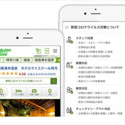 楽天トラベル、宿泊施設の感染症対策公開　予約時の選定基準に