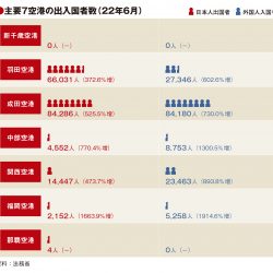 主要空港の6月利用実績、日本人出国者が回復けん引